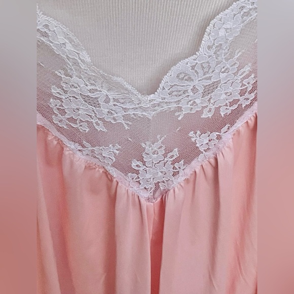 VTG Claire Sandra Lucie Ann Beverly Hills Medium Lingerie Negligée Peignoir Pink - Picture 6 of 15